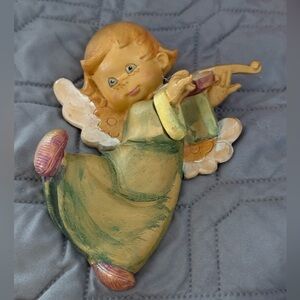 Vintage Fontanini Italy Wall Hanging Angel 8”